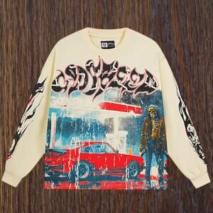 Men's Cream Long Sleeve Godspeed